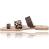 Leopard Flat Sandal for Women by Ria Orlando Leopardo 40400-3
