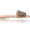 Flache Sandalen für Damen von Ria Menorca 40402 Melbourne Leopard