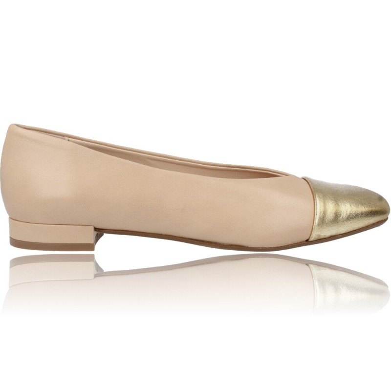 Calzados Vesga Zapatos Bailarinas Casual Planas para Mujer de Patricia Miller 5516 color oro foto 1