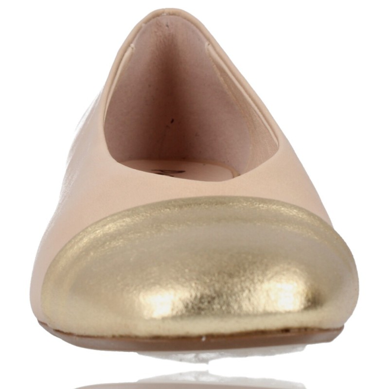 Calzados Vesga Zapatos Bailarinas Casual Planas para Mujer de Patricia Miller 5516 color oro foto 3
