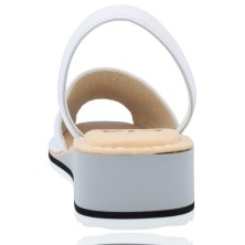 Calzados Vesga Menorquinas Sandalias Cuña para Mujer de Ria 22930 Berlina color blanco foto 7