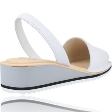 Calzados Vesga Menorquinas Sandalias Cuña para Mujer de Ria 22930 Berlina color blanco foto 8