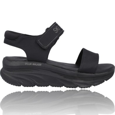 Skechers D'Lux Walker New Block Women's Wedge Sports Sandals 119226