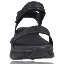 Calzados Vesga Sandalias Deportivas con Cuña Mujer de Skechers D´Lux Walker New Block 119226 color negro foto 3