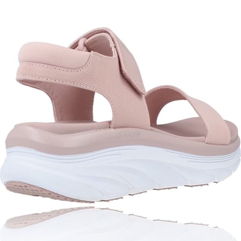 Sandalias Deportivas con Cuña Mujer de Skechers D´Lux Walker New Block  119226