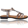 Flat Leather Sandals for Women by Patricia Miller 5627J