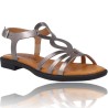 Flat Leather Sandals for Women by Patricia Miller 5627J