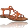 Flat Leather Sandals for Women by Patricia Miller 5627J