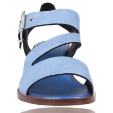 Calzados Vesga Sandalias Casual con Tacón para Mujer de Plumers 3520 color celeste foto 3