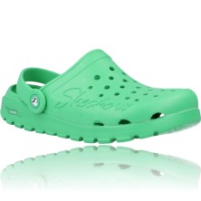 Calzados Vesga Zuecos Deportivos Foamies para Mujer de Skechers 111371 Arch Fit Footsteps - Pure Joy color verde foto 2