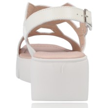 Calzados Vesga Sandalias con Plataforma de Piel para Mujer de Wonders Penta B-7922 color blanco foto 7