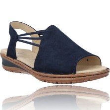 Calzados Vesga Sandalias Casual con Cuña para Mujer de Ara Hawaii 12-27241 color marino foto 2