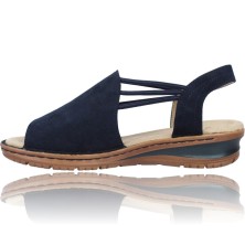 Calzados Vesga Sandalias Casual con Cuña para Mujer de Ara Hawaii 12-27241 color marino foto 4