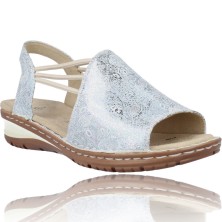 Calzados Vesga Sandalias Casual con Cuña para Mujer de Ara Hawaii 12-27241 color plata foto 2