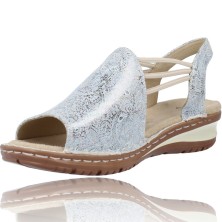 Calzados Vesga Sandalias Casual con Cuña para Mujer de Ara Hawaii 12-27241 color plata foto 4