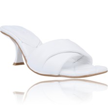 Calzados Vesga Zueco Sandalias de Piel para Mujer de Foos Marbella 01 color blanco foto 2