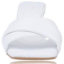 Calzados Vesga Zueco Sandalias de Piel para Mujer de Foos Marbella 01 color blanco foto 3