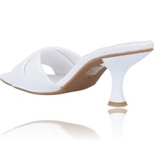Calzados Vesga Zueco Sandalias de Piel para Mujer de Foos Marbella 01 color blanco foto 6