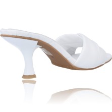 Calzados Vesga Zueco Sandalias de Piel para Mujer de Foos Marbella 01 color blanco foto 8
