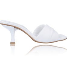 Calzados Vesga Zueco Sandalias de Piel para Mujer de Foos Marbella 01 color blanco foto 9