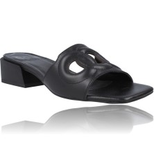 Calzados Vesga Zuecos Sandalias de Piel para Mujer de Foos Alissa 02 color negro foto 2