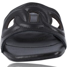 Calzados Vesga Zuecos Sandalias de Piel para Mujer de Foos Alissa 02 color negro foto 3