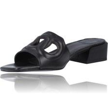 Calzados Vesga Zuecos Sandalias de Piel para Mujer de Foos Alissa 02 color negro foto 4