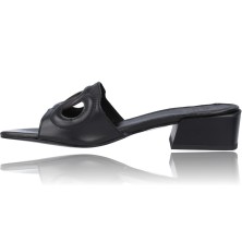 Calzados Vesga Zuecos Sandalias de Piel para Mujer de Foos Alissa 02 color negro foto 5
