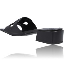 Calzados Vesga Zuecos Sandalias de Piel para Mujer de Foos Alissa 02 color negro foto 6