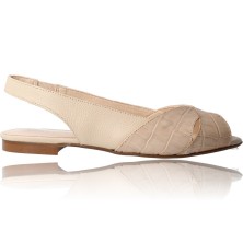 Sandalias Planas de Piel...
