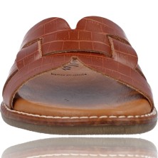 Calzados Vesga Zuecos Sandalias Planas de Piel para Mujer de Patricia Miller Denia 5625 color cuero foto 3