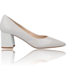 Calzados Vesga Zapatos Salón de Vestir con Tacón para Mujer de Patricia Miller 5533 color perla foto 1