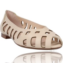 Calzados Vesga Zapatos Bailarinas Planas de Piel para Mujer de Patricia Miller 5540 color arena foto 2