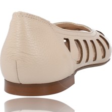 Calzados Vesga Zapatos Bailarinas Planas de Piel para Mujer de Patricia Miller 5540 color arena foto 7