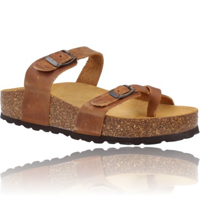 Calzados Vesga Sandalias Planas Bio de Piel para Mujer de Okios 938 Manila-004 color cuero foto 2