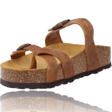 Calzados Vesga Sandalias Planas Bio de Piel para Mujer de Okios 938 Manila-004 color cuero foto 4