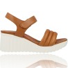 Leather Wedge Sandals for Women by Weekend Maldonado 16303