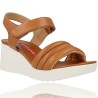 Leather Wedge Sandals for Women by Weekend Maldonado 16303