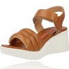 Leather Wedge Sandals for Women by Weekend Maldonado 16303