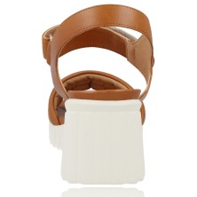 Calzados Vesga Sandalias con Cuña de Piel para Mujer de Weekend Maldonado 16303 color camel foto 7