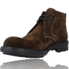 Casual Leather Ankle Boots with Laces for Men by Luis Gonzalo 7946H