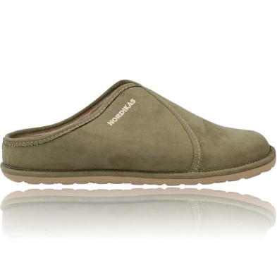 Zapatillas de Casa para Hombres Sin Talón Pantuflas Nordikas Tex Cab Microsuede 1285 Tex Cab