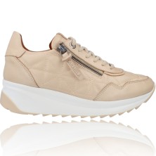 Calzados Vesga Deportivas Mujer Casual Piel de Carmela Shoes 160209 beige foto 1