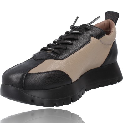 Women's Casual Leather Trainers by Wonders Supra A-2431