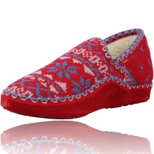Calzados Vesga Zapatillas de Casa para Mujer de Nordikas Classic Sra 2000 rojo y azul foto 4