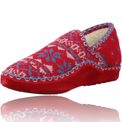 Calzados Vesga Zapatillas de Casa para Mujer de Nordikas Classic Sra 2000 rojo y azul foto 1