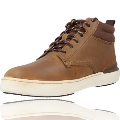 Men's Casual Leather Boots by Clarks Courtlite Mid