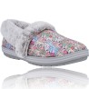 Skechers Damenhausschuhe 113485 Bobs Too Cozy - Paws Forever
