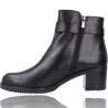 Women&#39;s Leather Ankle Boots with Plumers Heel 5245