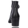 Women&#39;s Leather Ankle Boots with Plumers Heel 5245